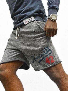 Roots of Fight JACKIE ROBINSON #42 CLASSIC GREY SHORTS - small